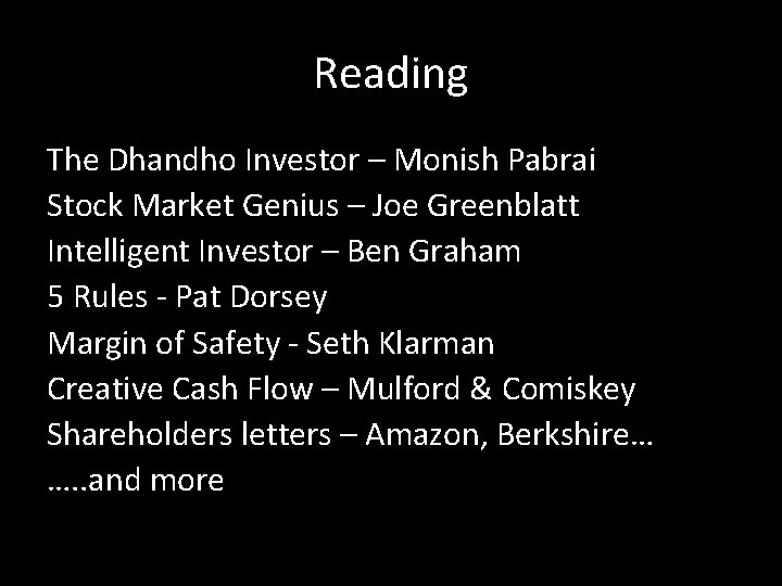 Reading The Dhandho Investor – Monish Pabrai Stock Market Genius – Joe Greenblatt Intelligent