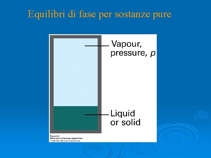 Equilibri di fase per sostanze pure 