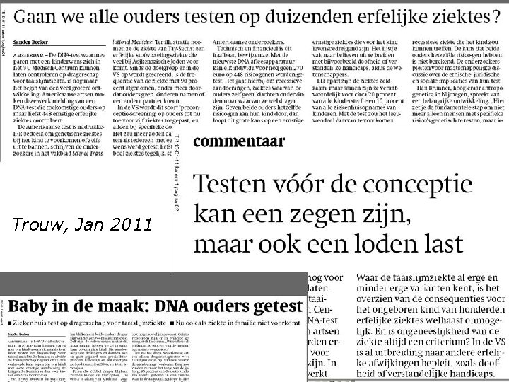 Trouw, Jan 2011 