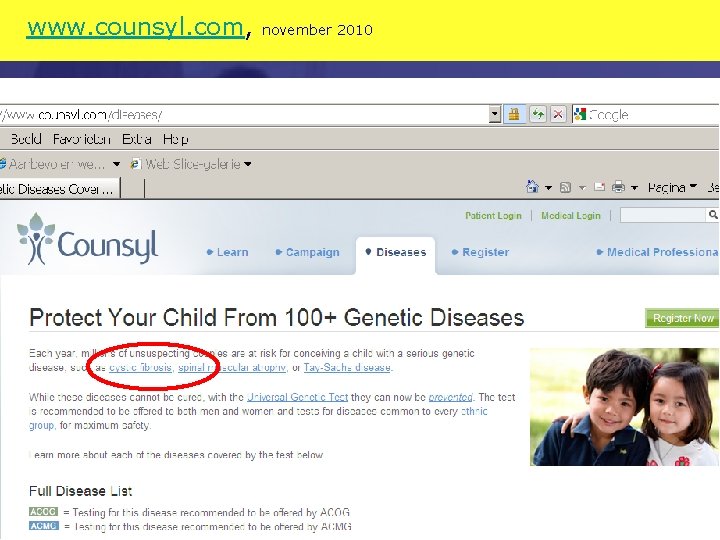 www. counsyl. com, november 2010 