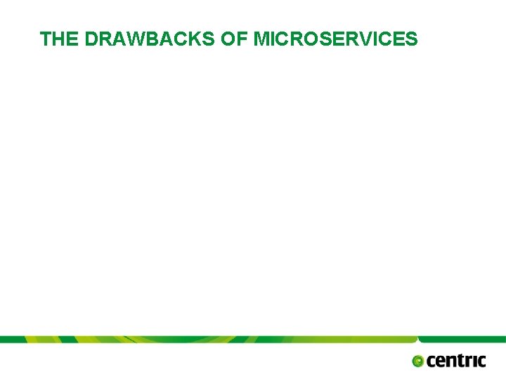 THE DRAWBACKS OF MICROSERVICES TITLE PRESENTATION October 17, 2021 