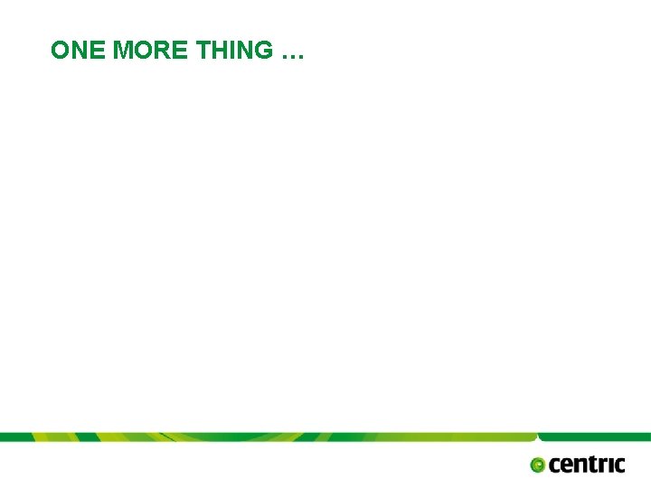 ONE MORE THING … 10/17/2021 