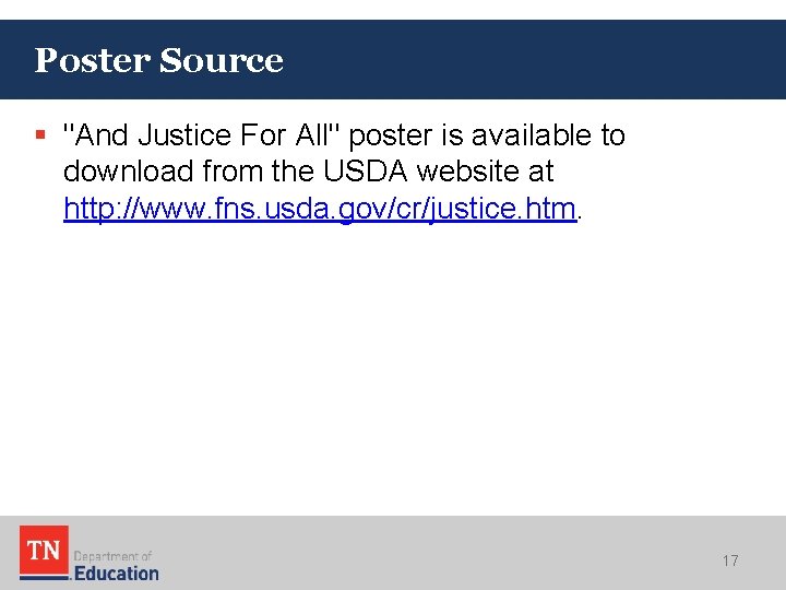 Poster Source § "And Justice For All" poster is available to download from the