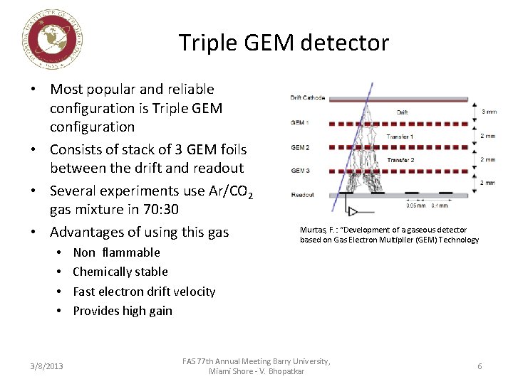 Triple GEM detector • Most popular and reliable configuration is Triple GEM configuration •