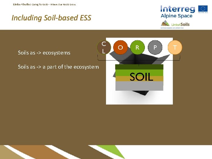 Links 4 Soils: Caring for Soils ‒ Where Our Roots Grow. Including Soil-based ESS