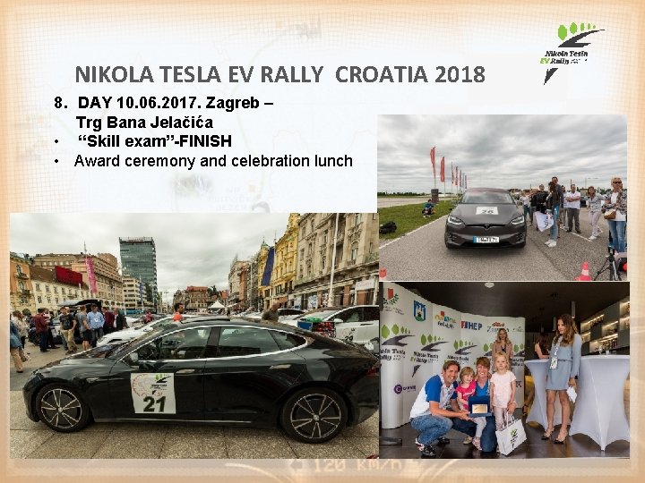 NIKOLA TESLA EV RALLY CROATIA 2018 8. DAY 10. 06. 2017. Zagreb – Trg