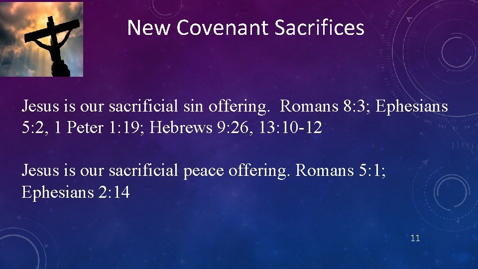 New Covenant Sacrifices Jesus is our sacrificial sin offering. Romans 8: 3; Ephesians 5: New Covenant Sacrifices Jesus is our sacrificial sin offering. Romans 8: 3; Ephesians 5:
