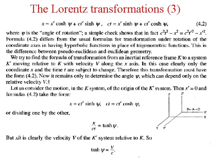 The Lorentz transformations (3) 