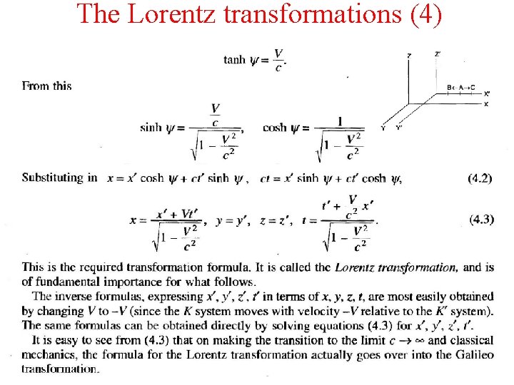 The Lorentz transformations (4) 