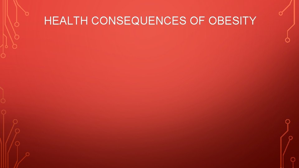 HEALTH CONSEQUENCES OF OBESITY 