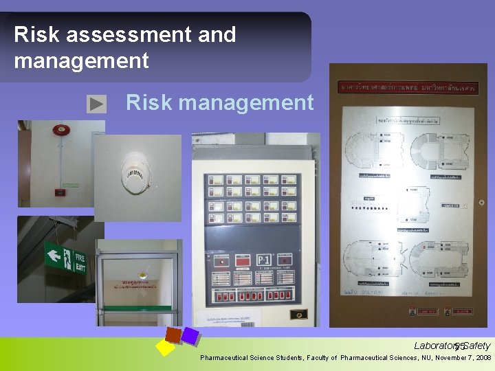 Risk assessment and management Risk management Laboratory 55 Safety Pharmaceutical Science Students, Faculty of