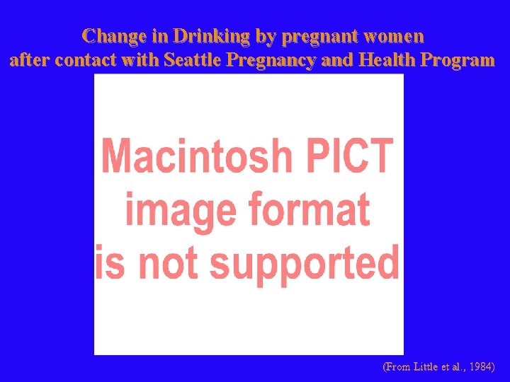 Change in Drinking by pregnant women after contact with Seattle Pregnancy and Health Program