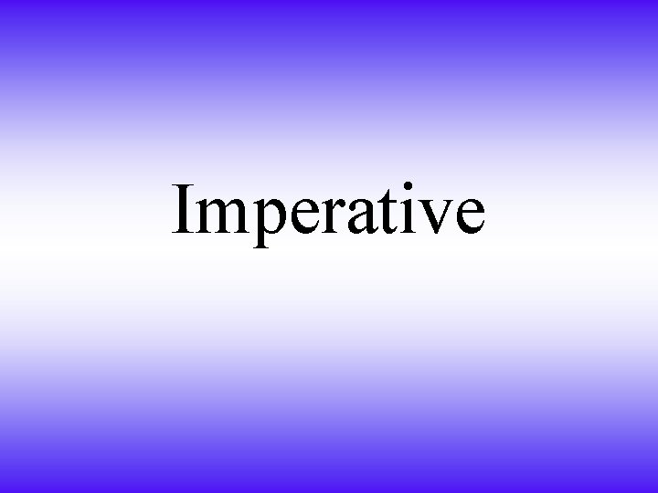 Imperative 