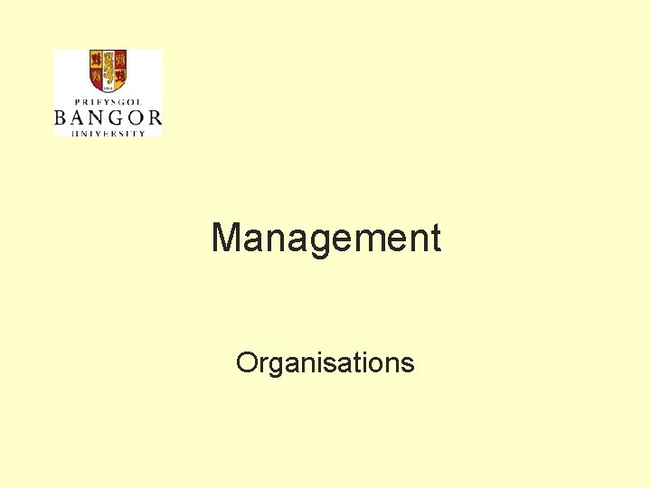 Management Organisations 