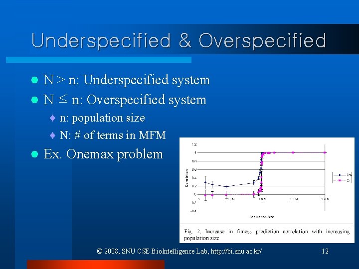 Underspecified & Overspecified N > n: Underspecified system l N ≤ n: Overspecified system Underspecified & Overspecified N > n: Underspecified system l N ≤ n: Overspecified system