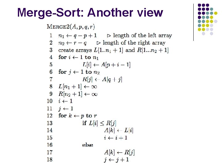 Merge-Sort: Another view 