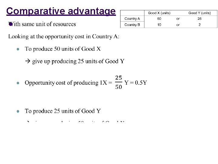Comparative advantage l 