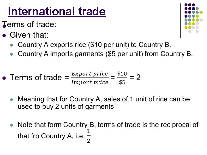 International trade l 