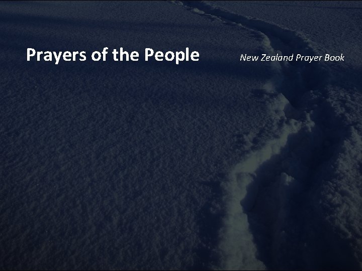 Prayers of the People New Zealand Prayer Book 