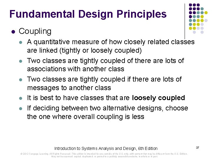 Fundamental Design Principles l Coupling l l l A quantitative measure of how closely Fundamental Design Principles l Coupling l l l A quantitative measure of how closely