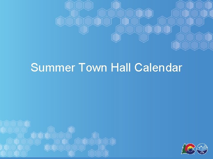 Summer Town Hall Calendar 