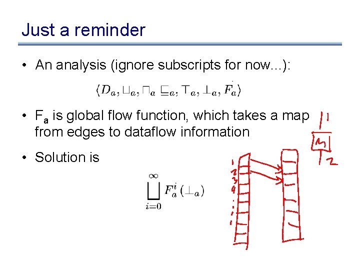 Just a reminder • An analysis (ignore subscripts for now. . . ): • Just a reminder • An analysis (ignore subscripts for now. . . ): •