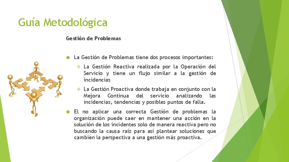 Guía Metodológica Gestión de Problemas La Gestión de Problemas tiene dos procesos importantes: v