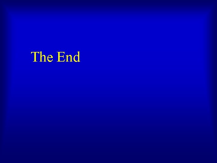 The End 