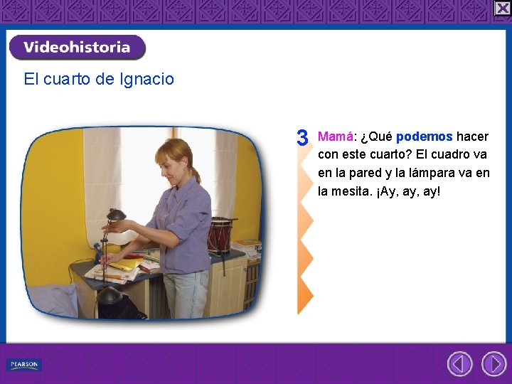 El cuarto de Ignacio 3 Mamá: ¿Qué podemos hacer con este cuarto? El cuadro