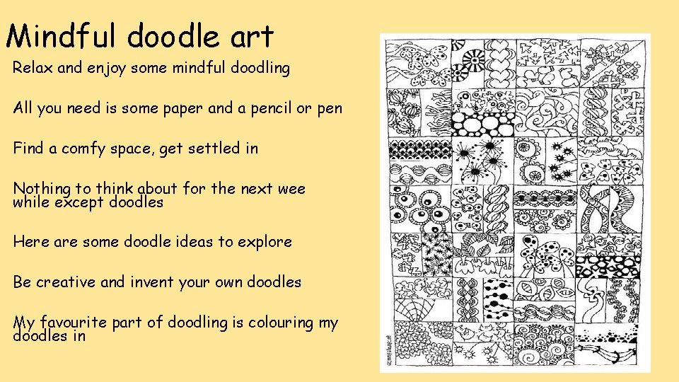 Mindful doodle art Relax and enjoy some mindful doodling All you need is some