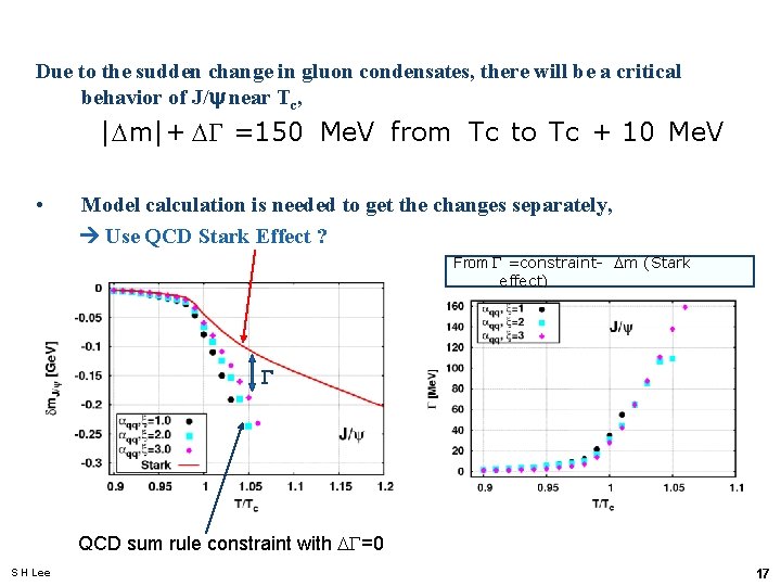 Summary Due to the sudden change in gluon condensates, there will be a critical
