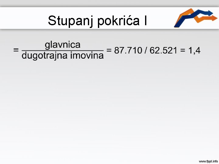 Stupanj pokrića I • 