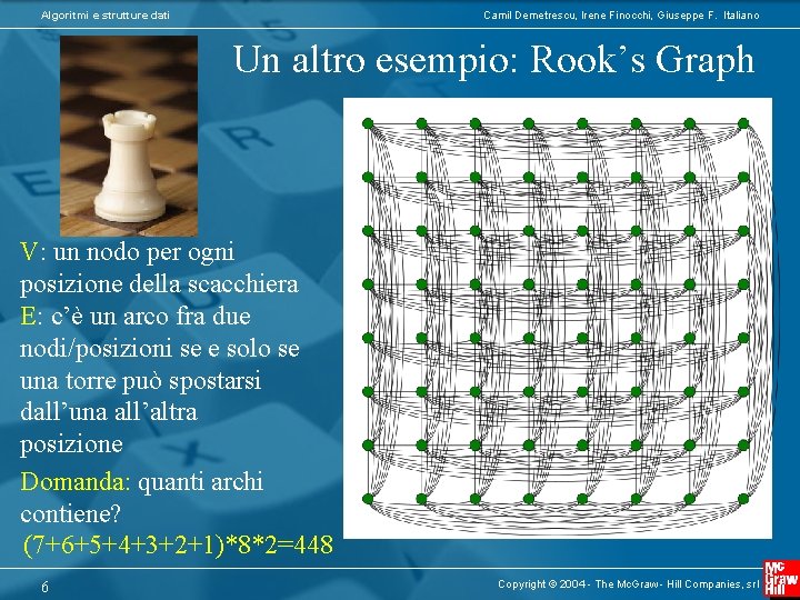 Algoritmi e strutture dati Camil Demetrescu, Irene Finocchi, Giuseppe F. Italiano Un altro esempio: