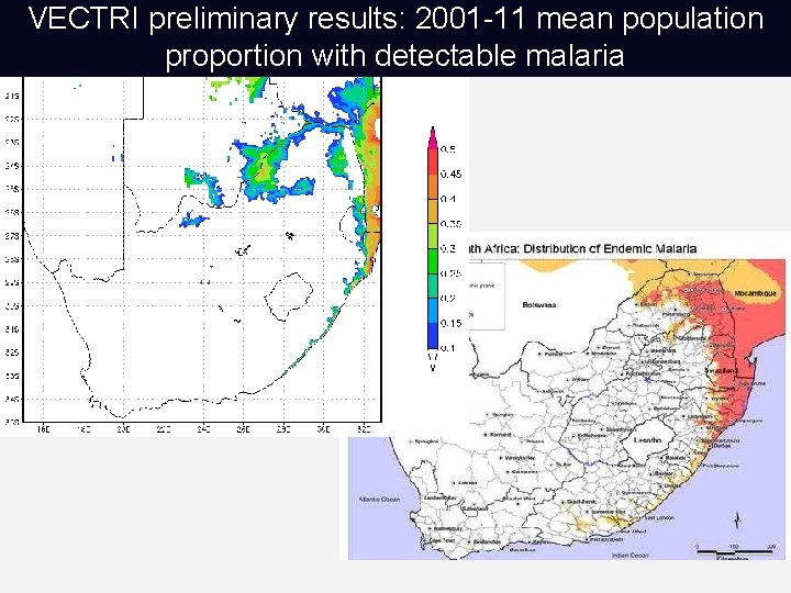 VECTRI preliminary results: 2001 -11 mean population proportion with detectable malaria 