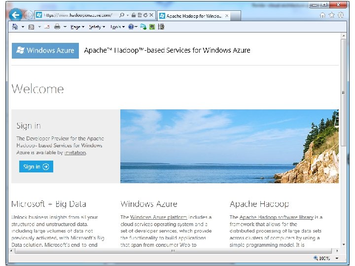 Hadoop on Azure Hadoop on Azure