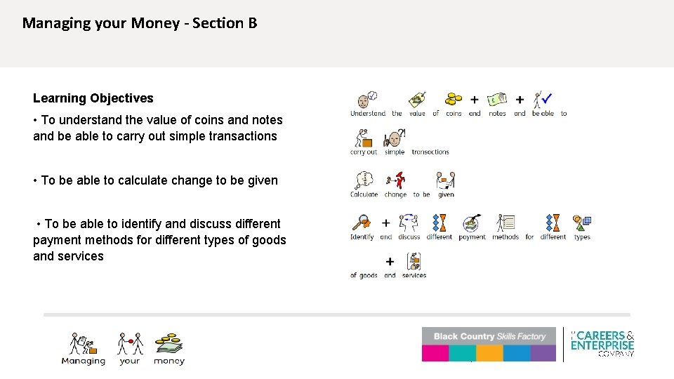 Managing your Money - Section B Learning Objectives • To understand the value of