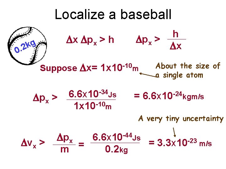 Localize a baseball Dx Dpx > h g k 0. 2 h Dpx >