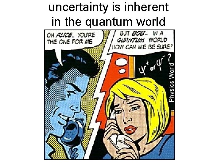 uncertainty is inherent in the quantum world 