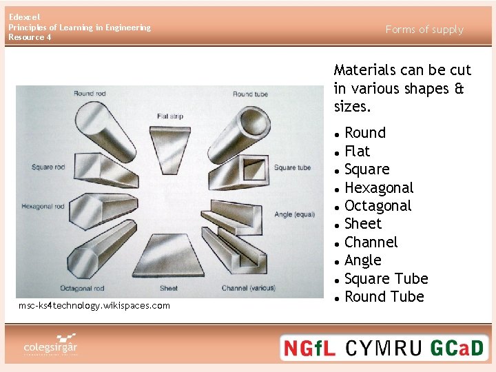 Manufacturing Techniques Resource 4 Engineering Materials Edexcel ...