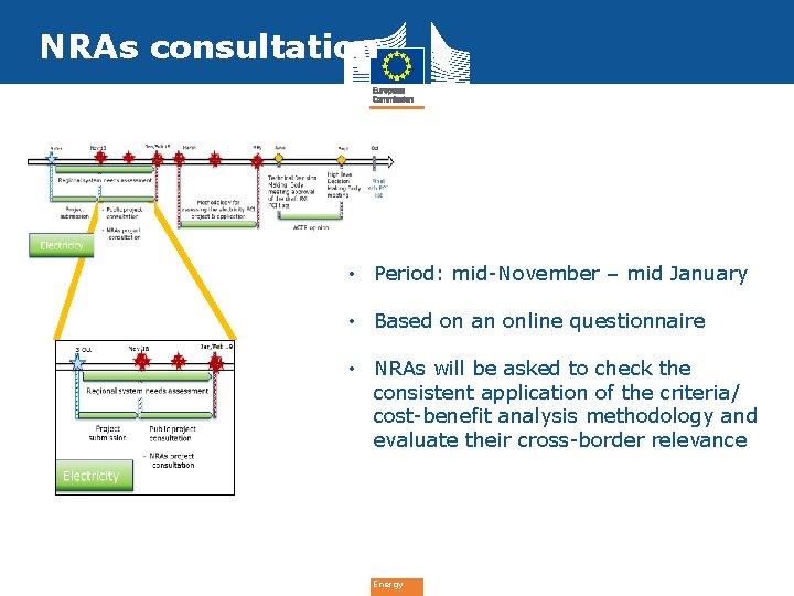 NRAs consultation • Period: mid-November – mid January • Based on an online questionnaire