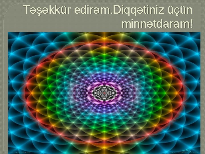 Təşəkkür edirəm. Diqqətiniz üçün minnətdaram! 