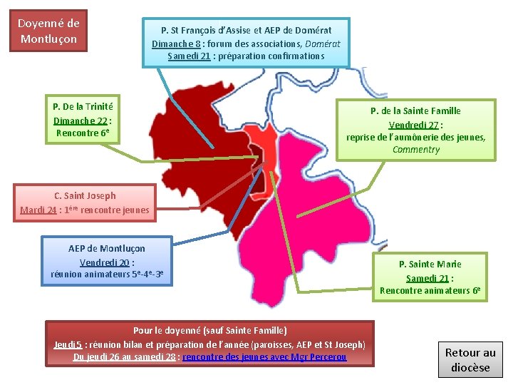 Doyenné de Montluçon P. St François d’Assise et AEP de Domérat Dimanche 8 :