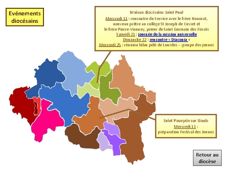 Evénements diocésains Maison diocésaine Saint Paul Mercredi 11 : rencontre du Service avec le