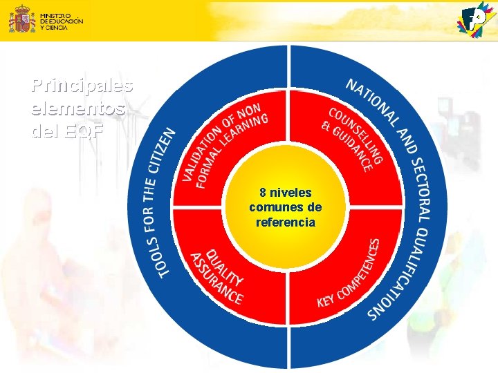 Principales elementos del EQF 8 niveles comunes de referencia 