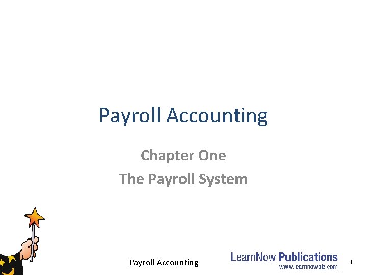 Payroll Accounting Chapter One The Payroll System Payroll Accounting 1 