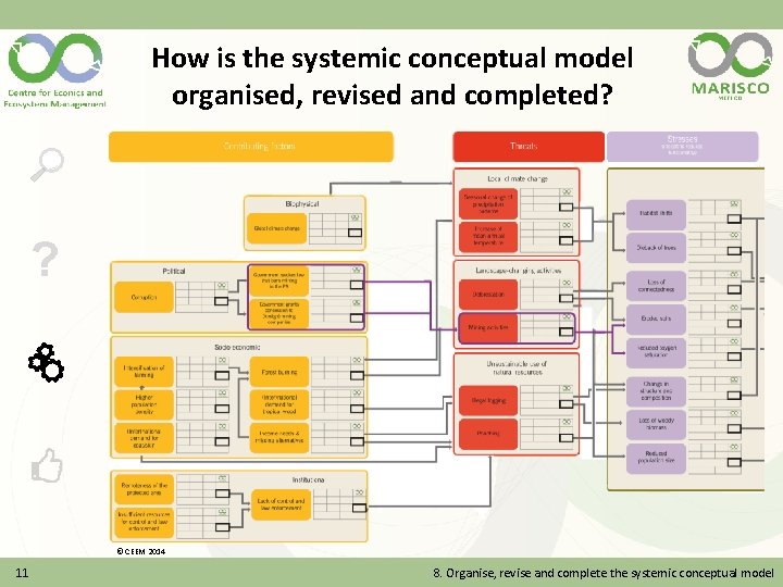 How is the systemic conceptual model organised, revised and completed? ? © CEEM 2014