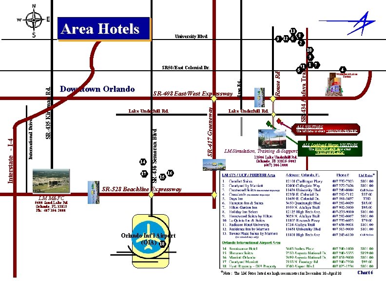 Area Hotels 13 8 3 12 6 2 University Blvd 10 9 14 17