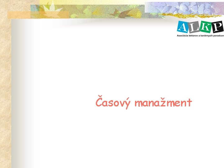 Časový manažment 