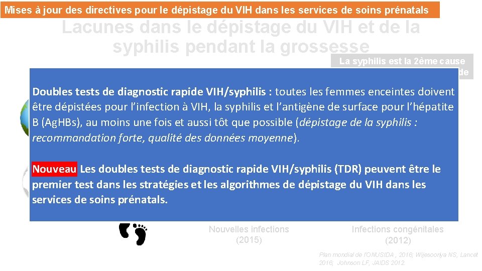 Mises à jour des directives pour le dépistage du VIH dans les services de