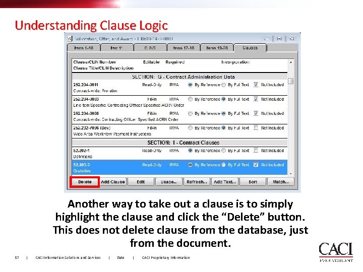 Understanding Clause Logic Another way to take out a clause is to simply highlight